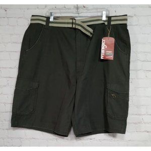 Wrangler Shorts Mens Size 42 Cargo Authentic's Premium Twill Green New